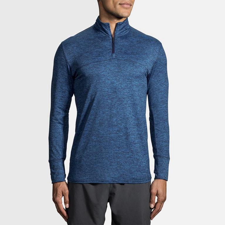 Brooks Dash Half Zip - Chaquetas Hombre - Azules (PYOH-82593)